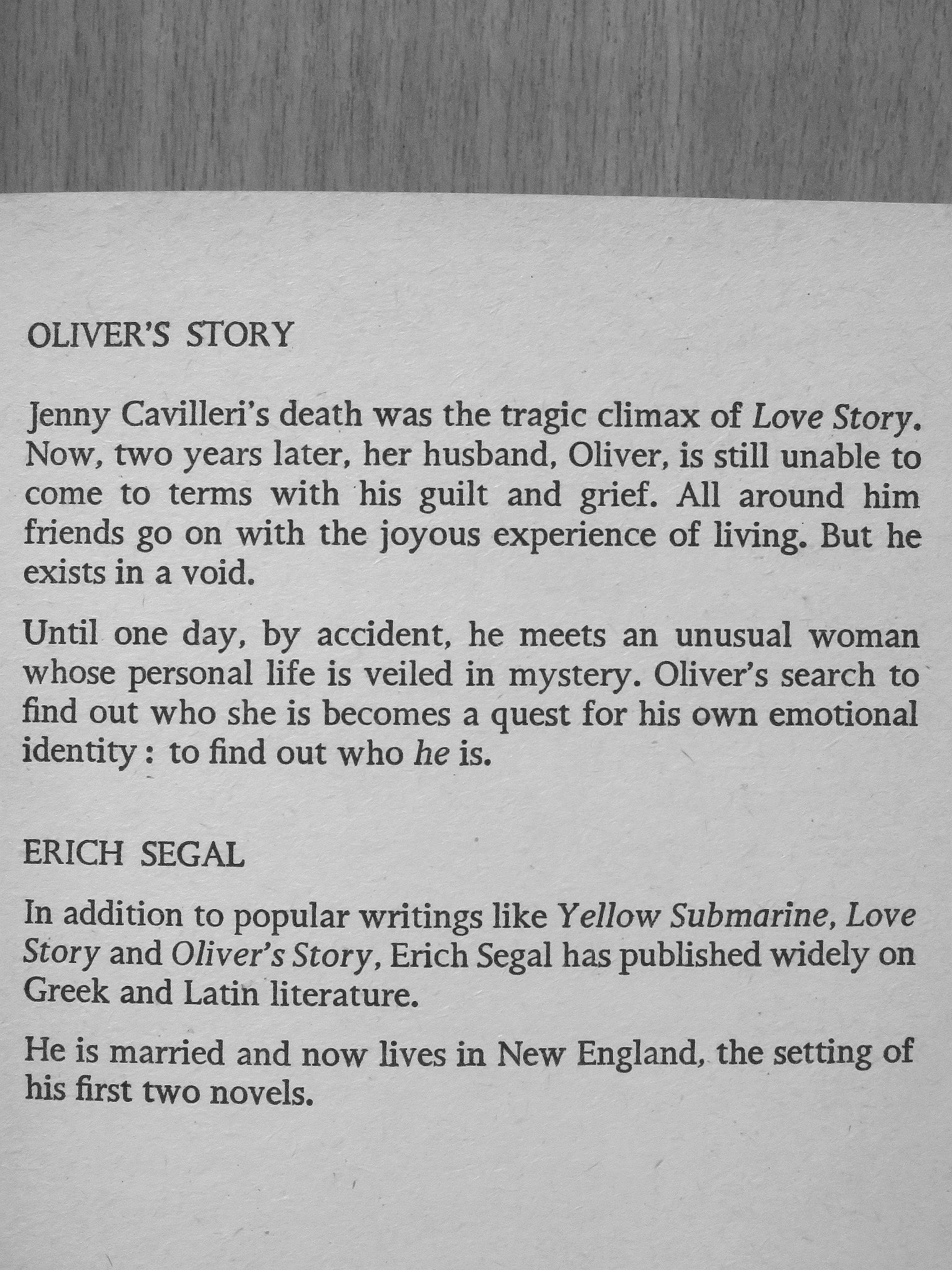 Erich Segal - Oliver's Story [antikvár]