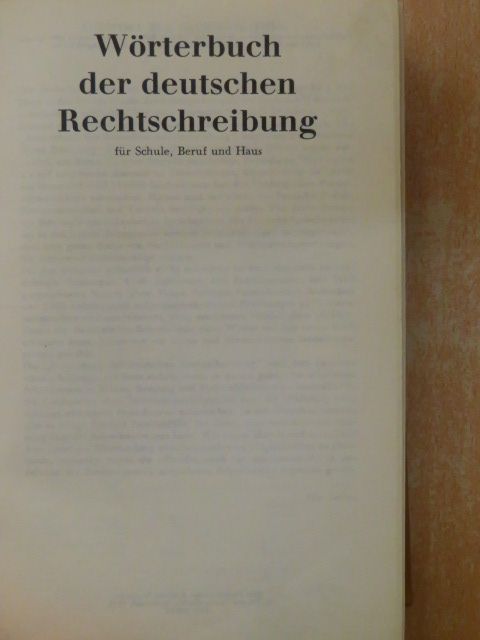 Wörterbuch der deutschen Rechtschreibung [antikvár]