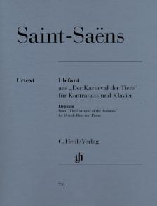 SAINT -SAENS - ELEFANT AUS "DER KARNEVAL DER TIERE" FÜR KONTRABASS UND KLAVIER URTEXT