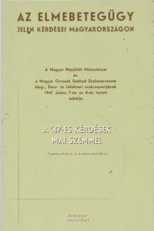 Szőnyi Gábor (szerk), Harmatta János - Az elmebetegügy jelen kérdései Magyarországon [antikvár]