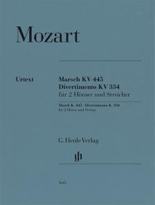 MOZART, W,A, - MARSCH KV 445 / DIVERTIMENTO KV 335 FÜR ZWEI HÖRNER UND STREICHER, STIMMEN