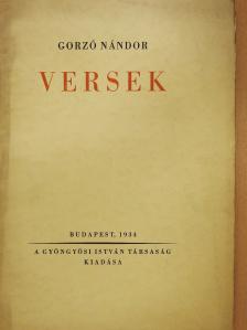 Gorzó Nándor - Versek (dedikált példány) [antikvár]