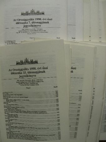 Kósa Lajos - Az Országgyűlés 1990. évi őszi ülésszakának jegyzőkönyvei (nem teljes évfolyam) [antikvár]