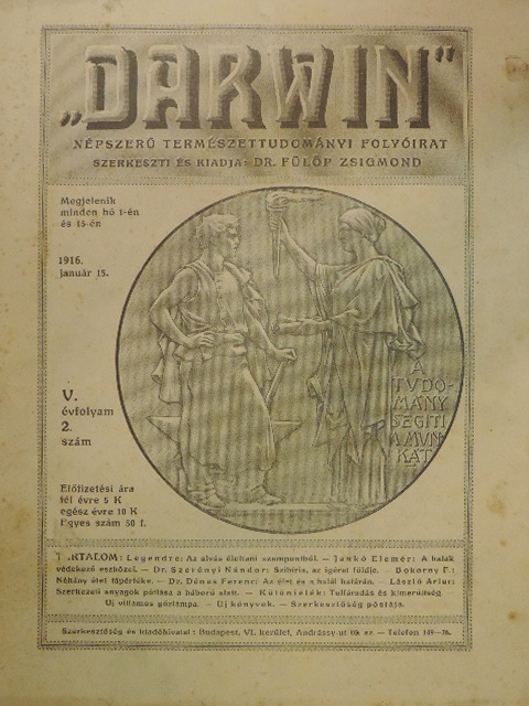 Dr. Dénes Ferenc - "Darwin" 1916. január 15. [antikvár]