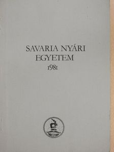 Csonka György - Savaria nyári egyetem 1981 [antikvár]