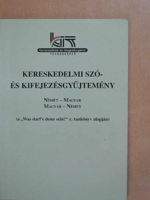 Kereskedelmi szó- és kifejezésgyűjtemény [antikvár]