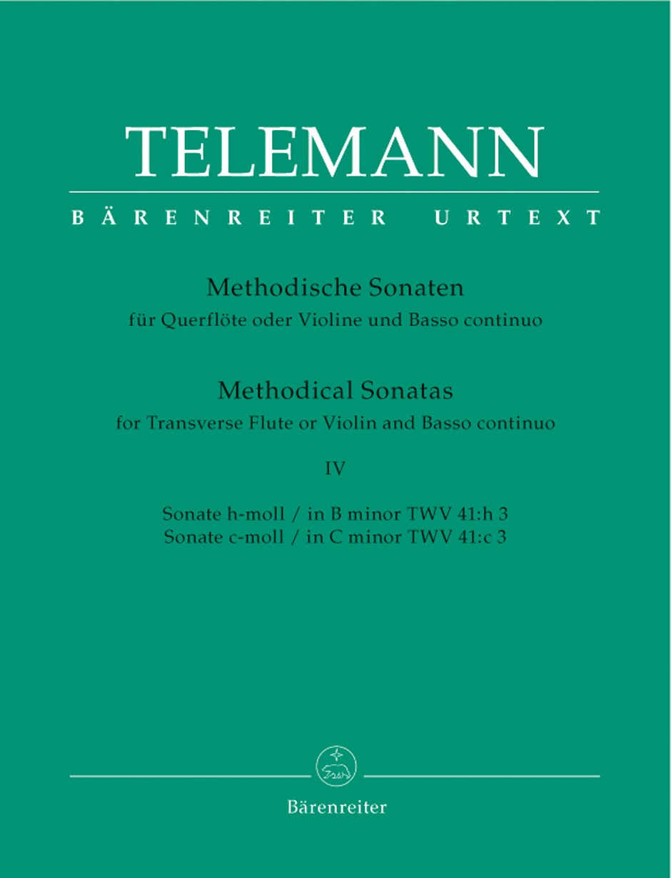 TELEMANN - METHODISCHE SONATEN FÜR QUERFLÖTE ODER VIOLINE UND BASSO CONTINUO URTEXT