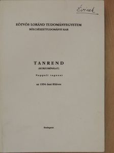 Tanrend az 1994 őszi félévre [antikvár]