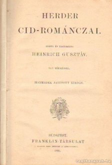 HEINRICH GUSZTÁV - Herder Cid-románczai [antikvár]