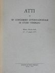 Atti del III Congresso Internazionale di Studi Verdiani [antikvár]