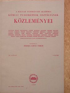 Fenichel László - A Magyar Tudományos Akadémia Kémiai Tudományok Osztályának Közleményei 1959. [antikvár]