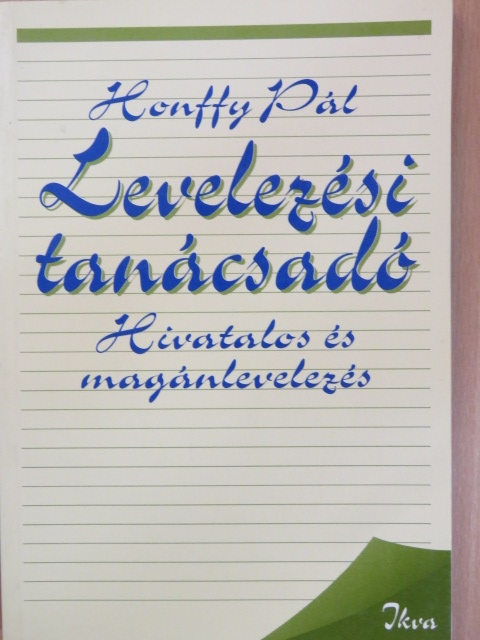 Honffy Pál - Levelezési tanácsadó [antikvár]