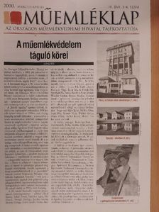Műemléklap 2000. március-április [antikvár]