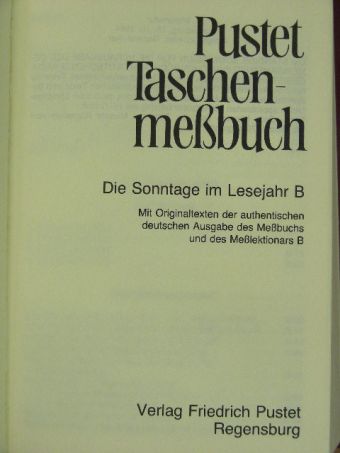 Pustet Taschenmeßbuch [antikvár]