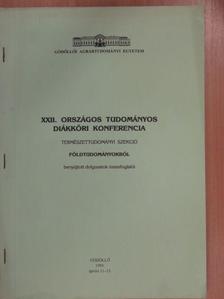 Kecskeméti Kinga - XXII. Országos Tudományos Diákköri Konferencia 1995. április 11-13. [antikvár]