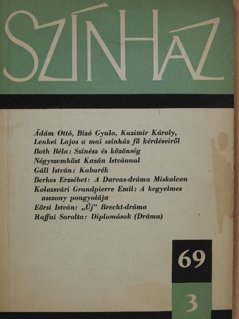 Berkes Erzsébet - Színház 1969. március [antikvár]