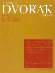 DVORAK - IV. STREICHQUARTETT e-MOLL B 19 KRITISCHE AUSGABE, STIMMEN