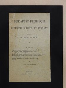 Dr. Finály Gábor - Budapest régiségei IX. [antikvár]