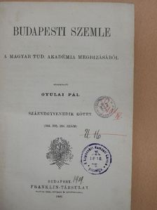 Balla Mihály - Budapesti Szemle 140. kötet 394-396. szám [antikvár]