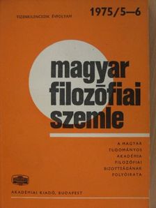Balogh István - Magyar Filozófiai Szemle 1975/5-6. [antikvár]