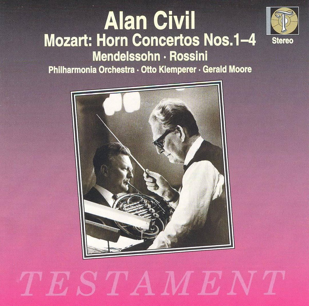 MOZART; MENDELSSOHN; ROSSINI - HORN CONCERTOS CD CIVIL, KLEMPERER