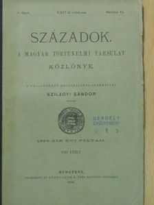 Ferenczi Zoltán - Századok 1890. október 15. [antikvár]