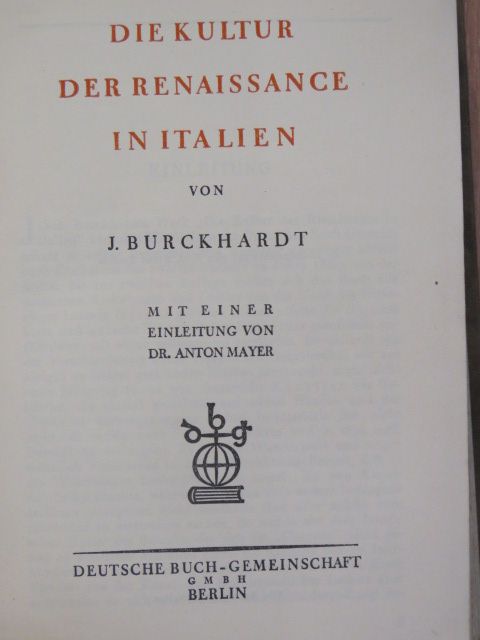 Jacob Burckhardt - Die Kultur der Renaissance in Italien [antikvár]