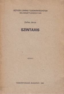 Zsilka János - Szintaxis [antikvár]