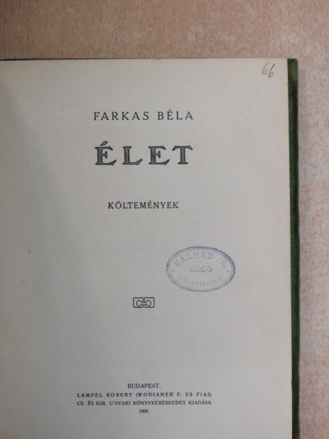 Farkas Béla - Élet [antikvár]