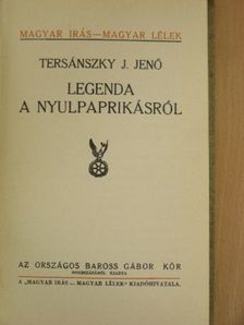 Tersánszky Józsi Jenő - Legenda a nyulpaprikásról [antikvár]