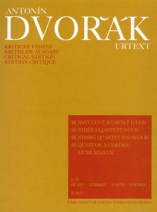 Antonin Dvorak - III. STREICHQUARTETT D-DUR B 18 URTEXT KRITISCHE AUSGABE, STIMMEN