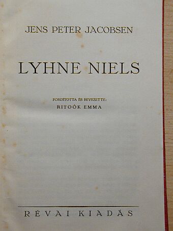 Jens Peter Jacobsen - Lyhne Niels [antikvár]