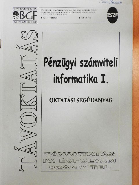 Pénzügyi számviteli informatika I. [antikvár]
