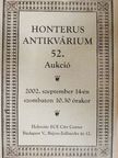Honterus Antikvárium 52. Aukció [antikvár]