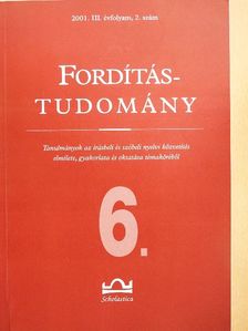 Dékány Edit - Fordítástudomány 2001/2. [antikvár]