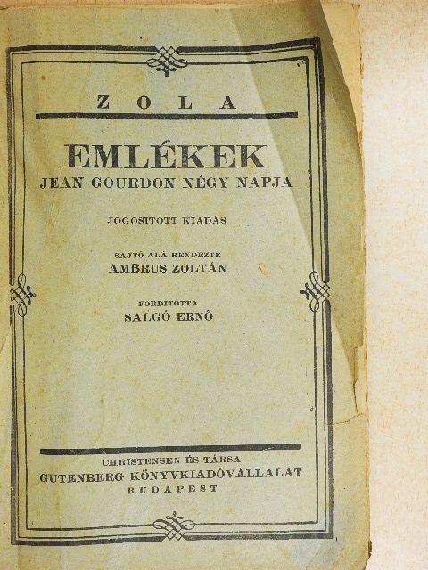 Ambrus Zoltán - Emlékek [antikvár]