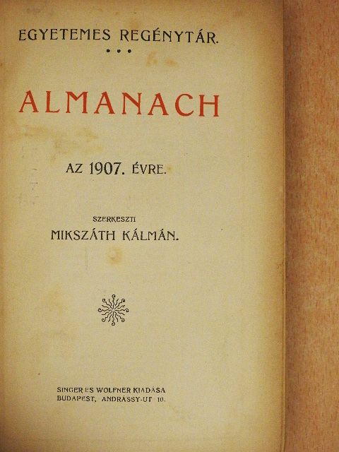 Ambrus Zoltán - Almanach az 1907. évre [antikvár]