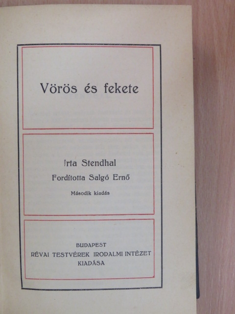 Henri Beyle - Vörös és fekete [antikvár]
