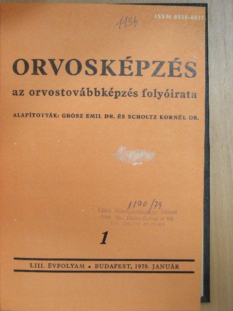 Dr. Andor Miklós - Orvosképzés 1978. január-december [antikvár]