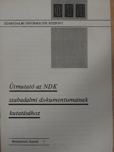 Kincses István - Útmutató az NDK szabadalmi dokumentumainak kutatásához [antikvár]