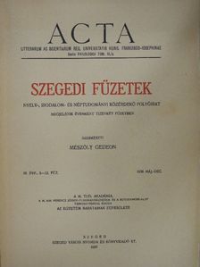 Bálint Sándor - Szegedi Füzetek 1936. május-december [antikvár]