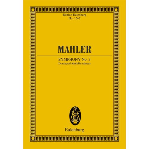MAHLER - SYMPHONY NO.3 d MINOR. TASCHENPARTITUR