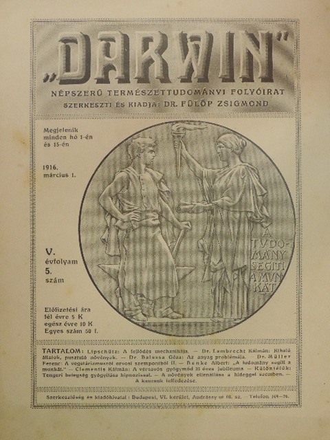 Benke Albert - "Darwin" 1916. március 1. [antikvár]
