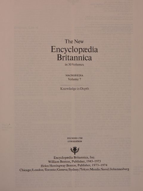 The New Encyclopaedia Britannica in 30 Volumes - Macropaedia 7 [antikvár]