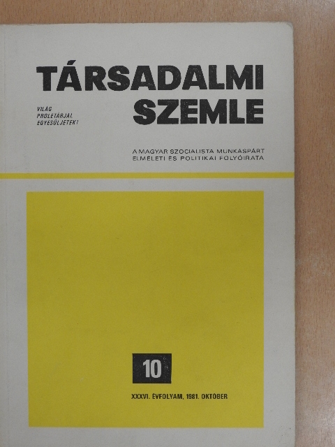 Bede Rita - Társadalmi Szemle 1981. október [antikvár]
