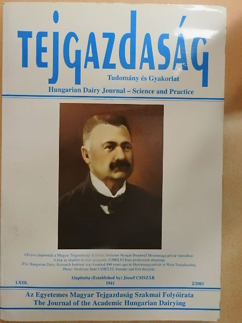 A. Unger - Tejgazdaság 2003/2. [antikvár]