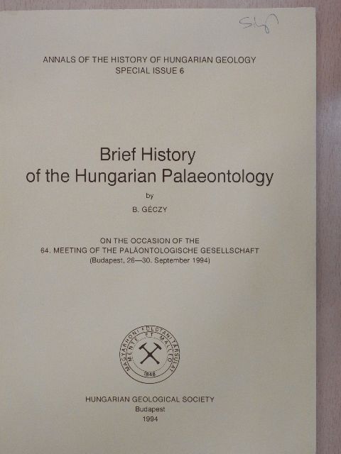 B. Géczy - Brief History of the Hungarian Palaeontology [antikvár]
