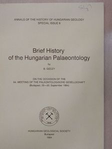 B. Géczy - Brief History of the Hungarian Palaeontology [antikvár]