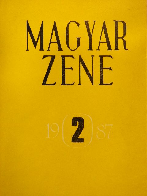 Eősze László - Magyar Zene 1987/2. [antikvár]