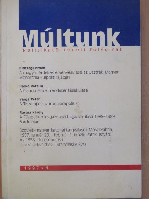 Diószegi István - Múltunk 1997/1. [antikvár]